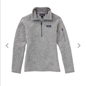 In good condition, small gray Patagonia 1/4 zip pullover, too small for me now